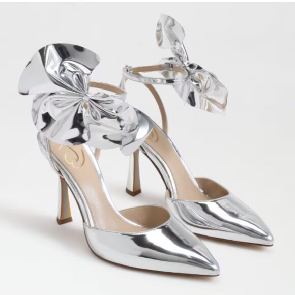 NiB Sam Edelman Halie Silver Pump, sz 8 - Picture 1 of 10